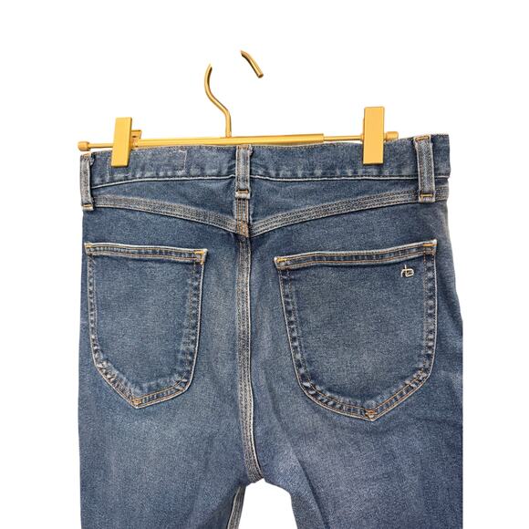 Rag & Bone Skinny Jeans Raw Hem Dark Wash 27 EUC - Picture 4 of 9